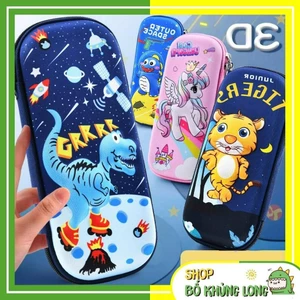 Hộp Bút 3D Cho Bé Hộp Đựng Bút Học Sinh Túi Đựng Bút Chống Nước Tiện Lợi Bền Đẹp Chất Liệu Vải PU - BỐ KHỦNG LONG