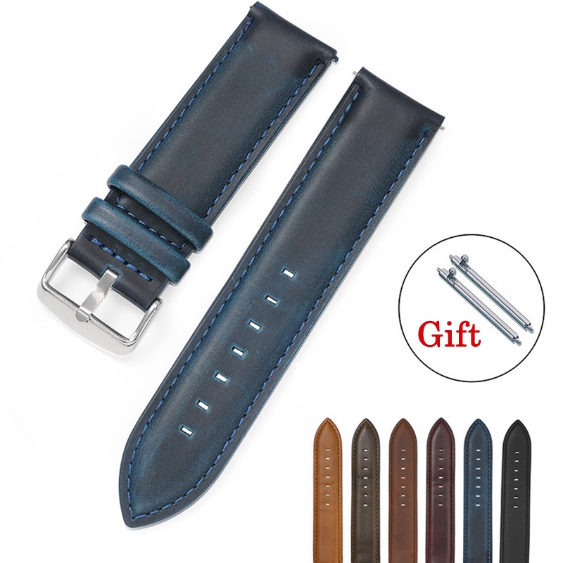 Vòng Tay Thay Đổi Màu Sắc Bằng Da Ngựa 18mm 20mm 22mm Cho Nam