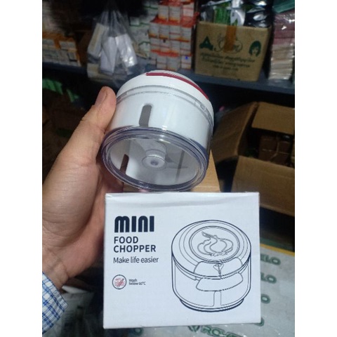 Dụng cụ xay tỏi ớt cầm tay  thế hệ mới, may tỏi ớt kéo tay Mini mẫu mới đa năng