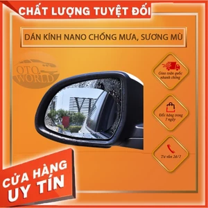 Miếng dán Nano chống mưa + chống sương mù + chống chói cho gương, kính Ô tô - Kiểm định chất lượng cao, Giả rẻ