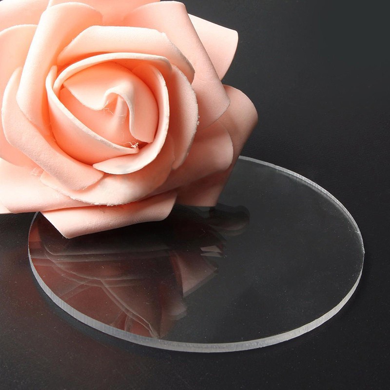 Đĩa tròn Acrylic gương dày 3mm trong suốt Diámetro: 200mm