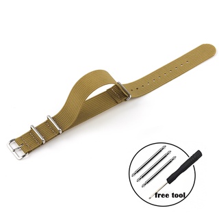 Dây Đeo Đồng Hồ 18mm 20mm 22mm Bằng Nylon Họa Tiết Bện Phong Cách Quân Đội