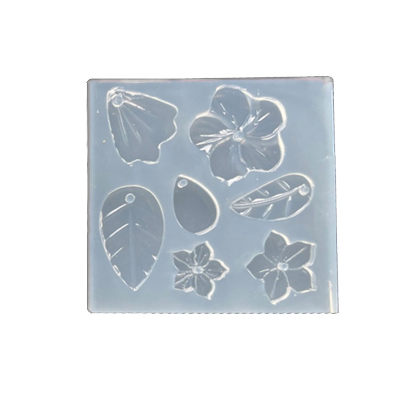 Khuôn Silicone Làm Mặt Trang Sức Hình Hoa Lá DIY