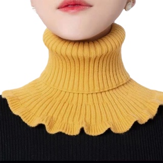 Cổ Áo Giả Dệt Kim Co Giãn Có Thể Tháo Rời Ấm Áp Cho Nữ