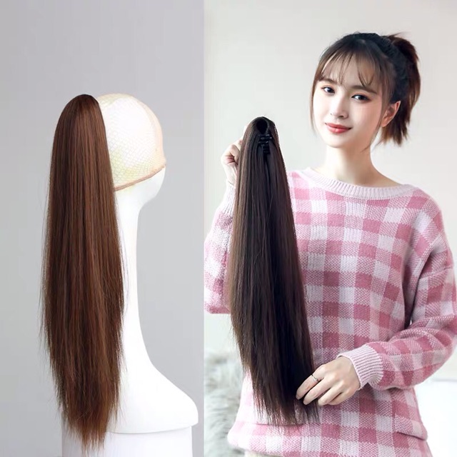 Tóc Kẹp Ngoạm Thẳng Dài Hot Trend – Tóc Giả Nữ Dày Mượt, Dễ Dùng Đi Làm Đi Tiệc