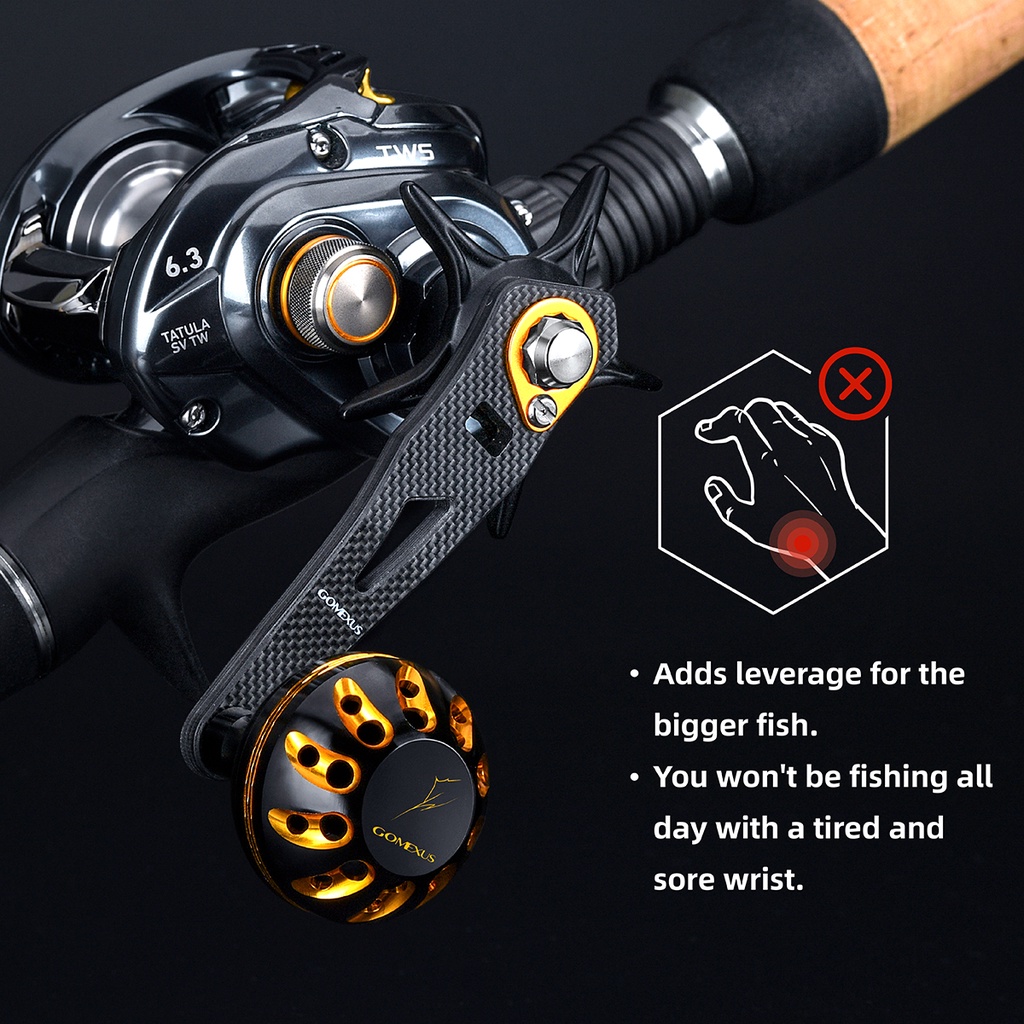 Ảnh Gomexus Tay quay máy câu cá bằng carbon cho Daiwa Shimano Kastking Okuma Abu LC 8 x 5mm/ 7 x 4mm tay quay máy đứng 3