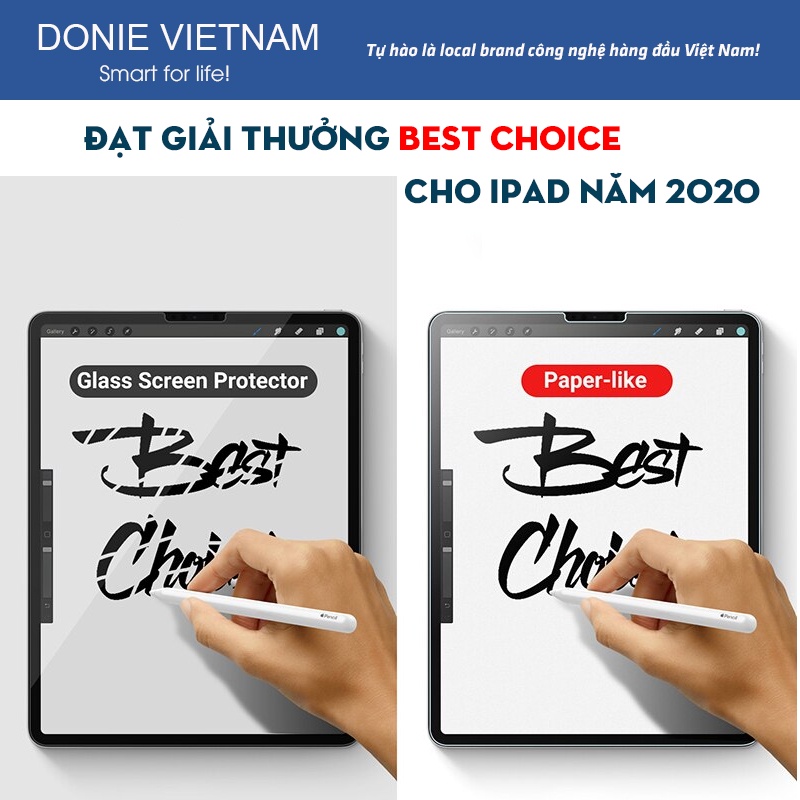 Dán Màn Hình Paperlike Gen 2 Chống Vân Tay Chống Chói Cho iPad Gen 10/11 Air 4/5 Pro 11" | Donie C07