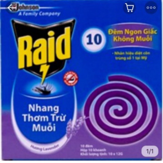Combo 10 HỘP NHANG MUỖI RAID