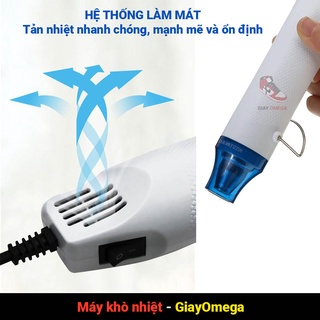 Máy khò nhiệt mini cầm tay - Thổi khí nóng 200°C 300W 220V dán sole 3m, khò màng co, tem cao su, bột hàn