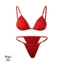 ESSENCEH Đồ bơi eo thấp đi biển Sling Backless Khóa kim loại Bộ Bikini gợi cảm