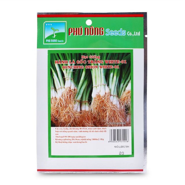 Hạt Giống Hành Lá Cao Sản ( 2gr ) Phú Nông - Thơm, Giàu D.inh Dư.ỡng CHẤT LƯỢNG CAO