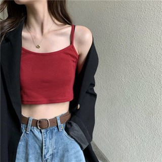 Áo hai dây croptop xinh xắn, áo hai dây bozip -RUBY A65