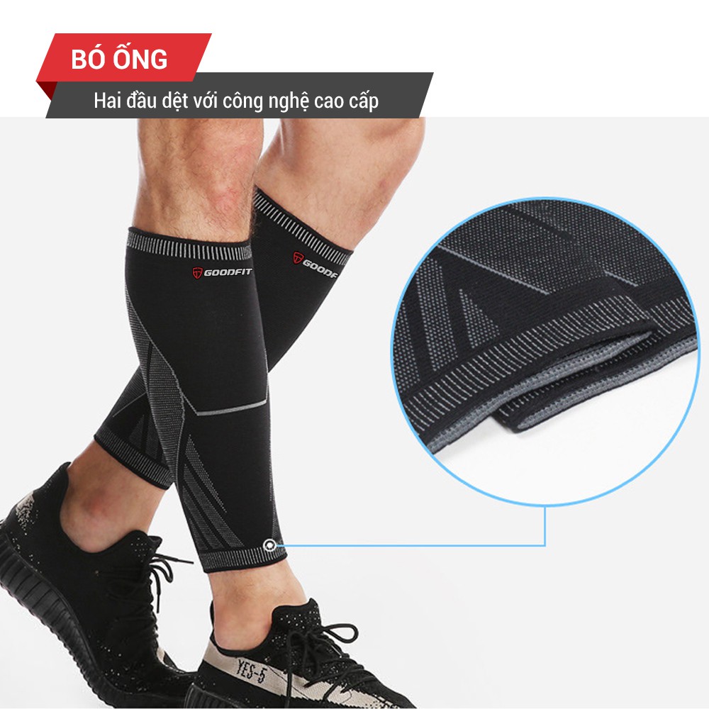 Tất ống chân ôm sát, siêu thấm hút GoodFit GF602C tất bảo vệ ống đồng, bóp bắp chân
