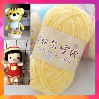 ( FULL MÀU )Len nhung 2mm 40gram NO2 - mềm mịn, móc thú đẹp