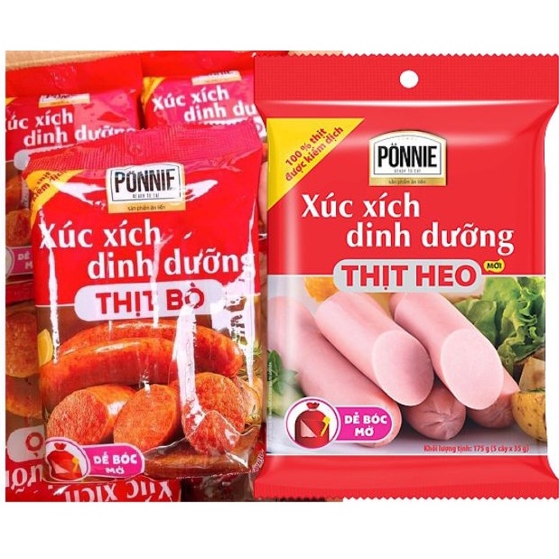 1 Gói Xúc Xích Dinh Dưỡng Thịt Heothịt Bò Ponnie 175g 5 Cây X 35g Shopee Việt Nam 5902