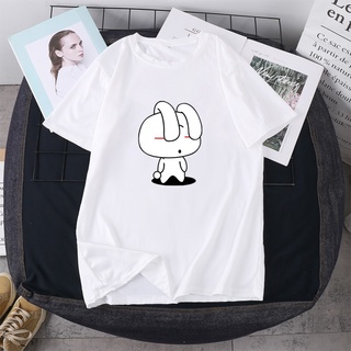 Áo phông nữ in hình chú thỏ cụp tai áo ngắn tay mùa hè