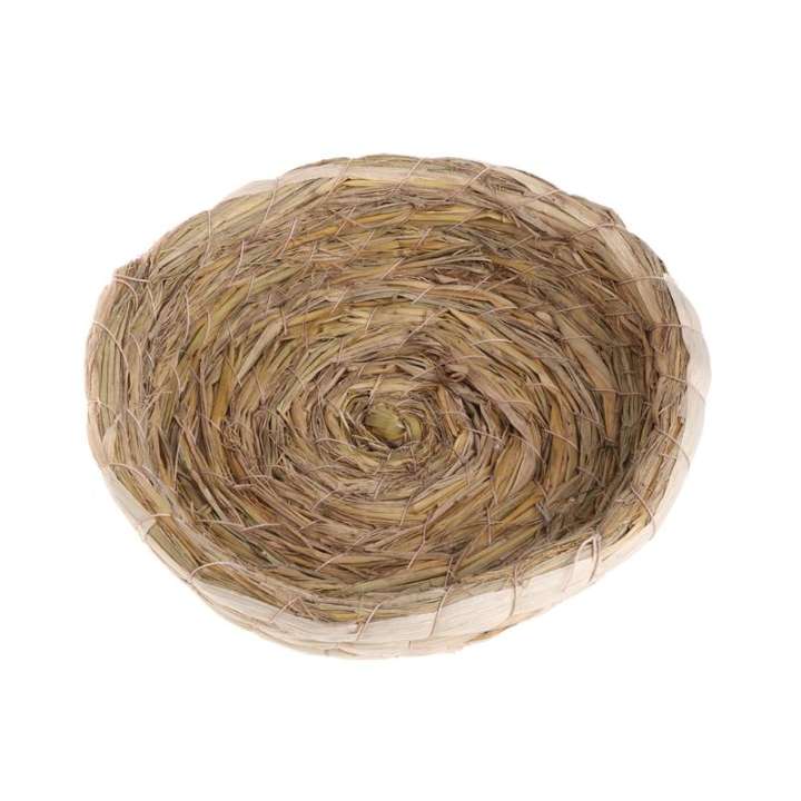 Tổ Chim Bồ Câu Bền Bỉ Dệt Rơm Tự Nhiên Cho Lợn Guinea Thỏ Nhà Phẳng Ấm Áp, Lồng Thủ Công