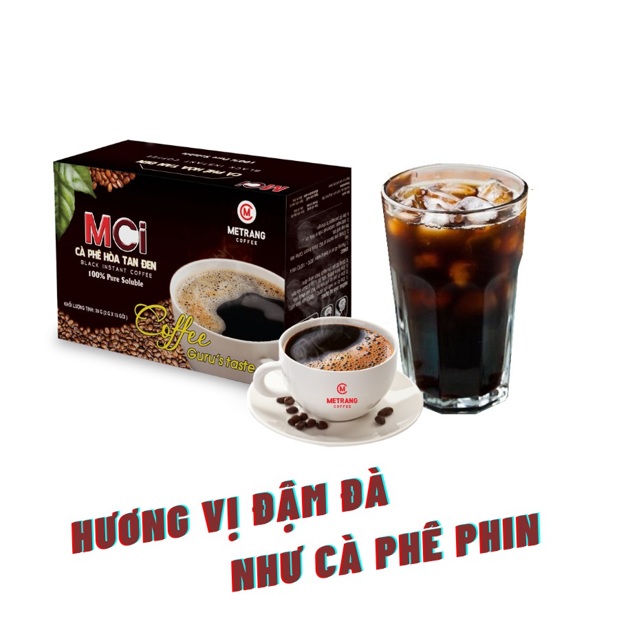 Ảnh Cà phê Mê Trang hòa tan đen 1in1 (Mci1in1) - Hộp 15 gói 3
