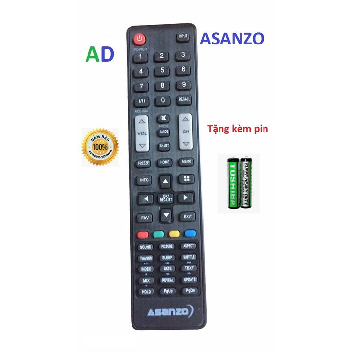 Điều Khiển Tivi Asanzo Smart,Remote Điều Khiển Tivi Asanzo Smart