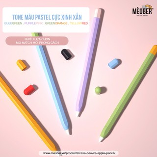 Case bảo vệ Táo Pencil thế hệ 1 và 2, chất liệu silicon cao cấp, ốp cover Táo Pencil Pastel (6 màu)