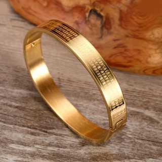Vòng tay bát nhã tâm kinh vòng tay titanium không đen BHLT114