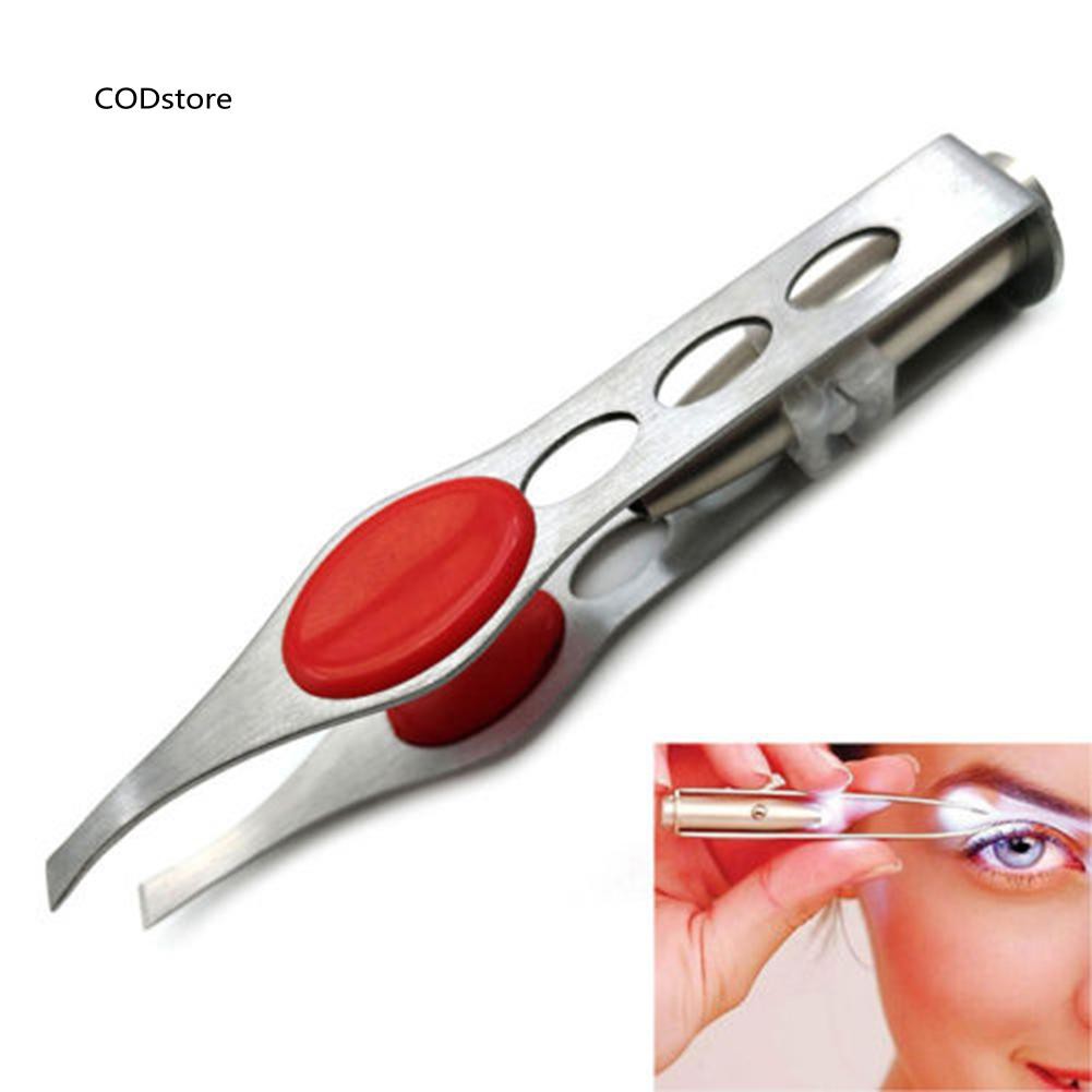 Nhíp nhổ lông mi có đèn LED tiện lợi