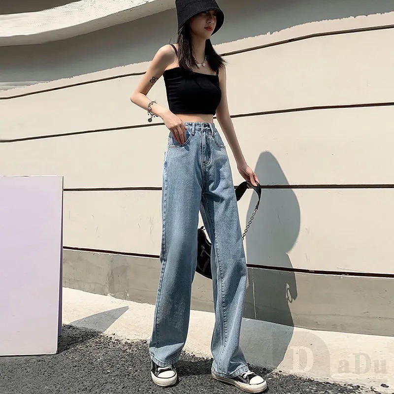 Ảnh Quần jean Daduhey lưng cao ống rộng cá tính thời trang cho nữ 3