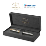Bút lông bi, bút ký cao cấp mạ vàng & chrome Parker Sonnet, thân kim loại màu bạc, có túi giấy — ảnh 1