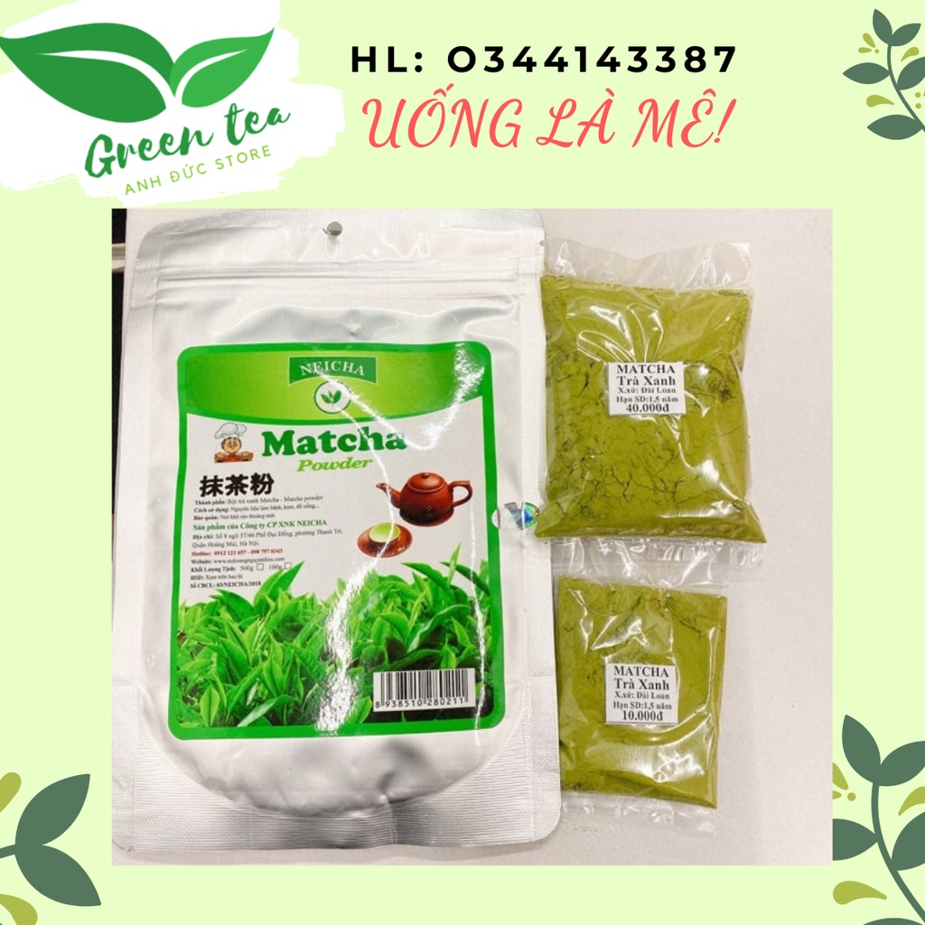FREESHIP/Bột trà xanh matcha 100g/UỐNG LÀ MÊ