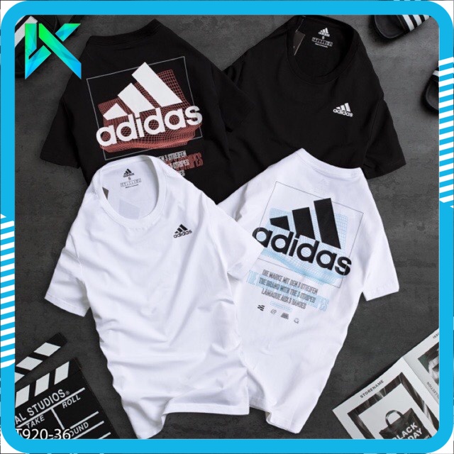 Áo Thun Nam Cổ Tròn Tay Ngắn Adidas In Thân Sau 2 Màu Trẻ Trung Dễ Phối Đồ  | Shopee Việt Nam