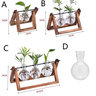 Bình trồng cây thủy canh JUIC Vintage Terrarium Để bàn Planter Khung gỗ
