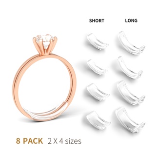 Hoàn Hảo 8 Miếng Vòng Kích Thước Điều Chỉnh Cho Vòng Rời Nhựa Trong Suốt Bảo Vệ Kẹp Nữ