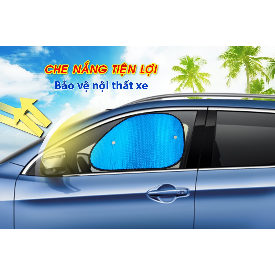 Combo 2 Tấm Che Nắng Ô Tô Kính Hông Xốp Loại Dày CIND NB BST-11035 (38x65 cm)