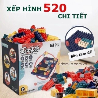 Đồ chơi lắp ghép Lego cho bé 520 chi tiết, đồ chơi ghép hình siêu trí tuệ sáng tạo của bé