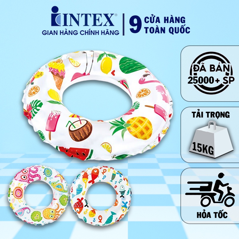 Ảnh Phao bơi tròn INTEX nhiều mẫu 1