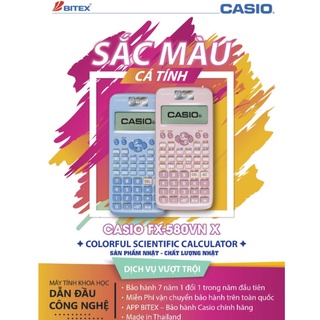 Máy Tính Casio FX 580VNX Cầm Tay Với 521 Tính Năng, Phù Hợp Mọi Cấp Học, Bảo Hành 24 Tháng
