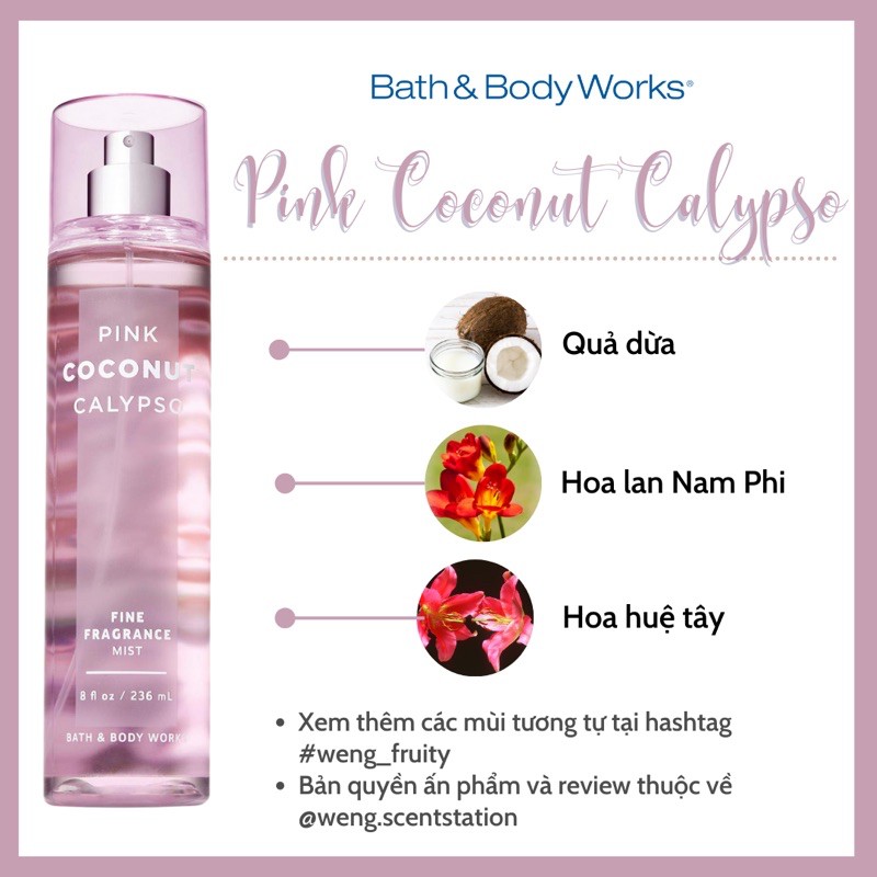 Pink coconut calypso bath and body works discount review