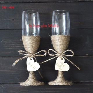 ly rượu cô dâu chú rể đám cưới cao cấp( nhiều mẫu đi kèm)