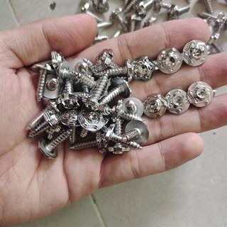 DIAMOND SALAYA - COMBO 50con ỐC ÁO 5li XOẮN SALAYA - THÁI GẮN MỌI VỊ TRÍ XE - INOX304