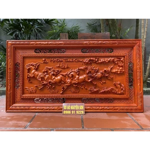 Tranh Mã Đáo Thành Công Gỗ Hương sơn pu cao cấp