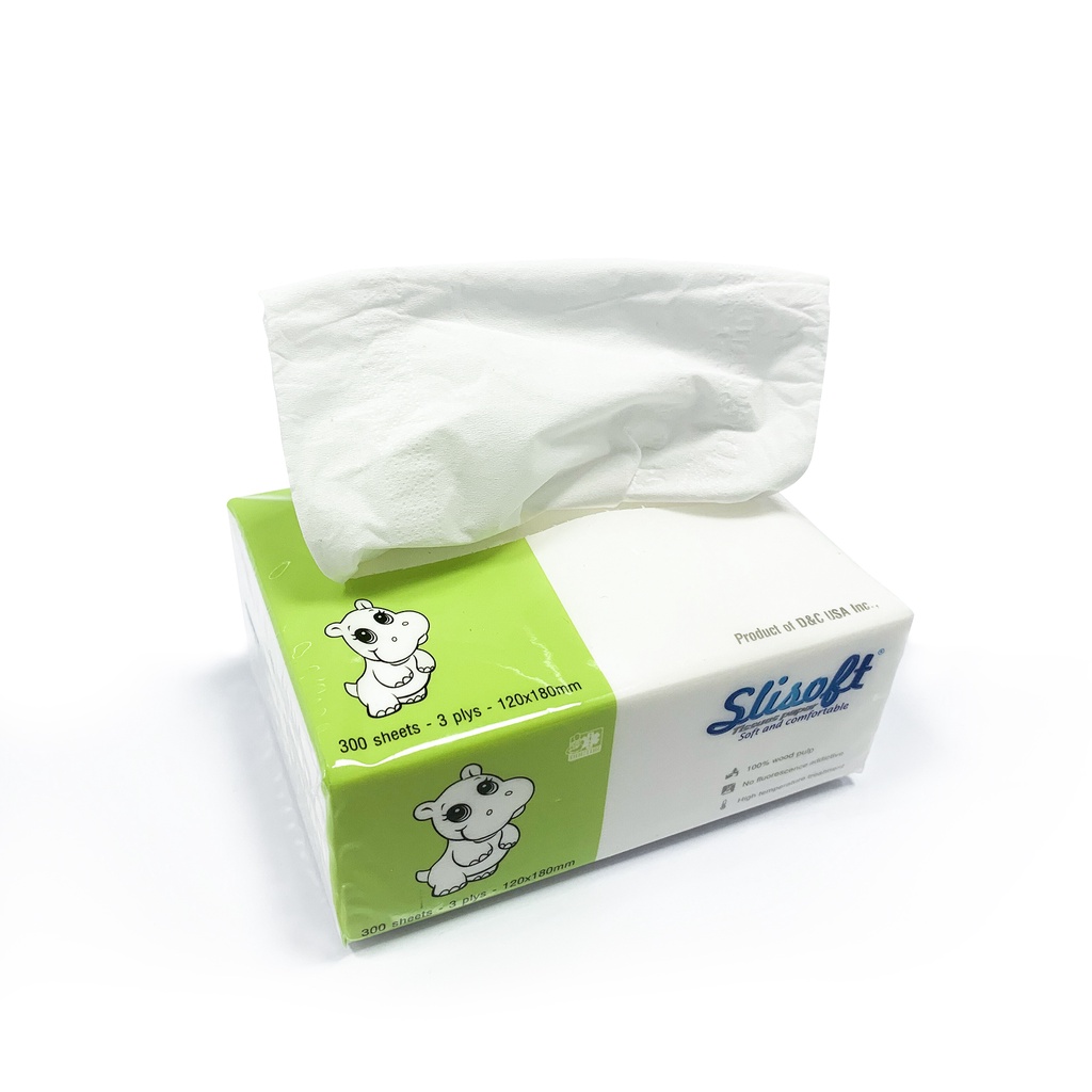 Ảnh Giấy ăn Slisoft Trắng 300 lớp 2