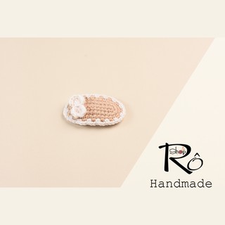 Kẹp tóc thắt nơ nhỏ xinh cho nữ và bé gái 6cm |Cặp tóc len Handmade hàng đẹp |Shop Rô Handmade