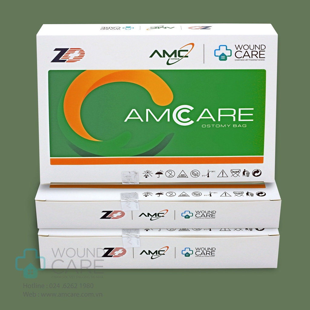 AMCARE - 1 Hộp Túi hậu môn nhân tạo 1 mảnh kẹp rời cao cấp, 12071C ...