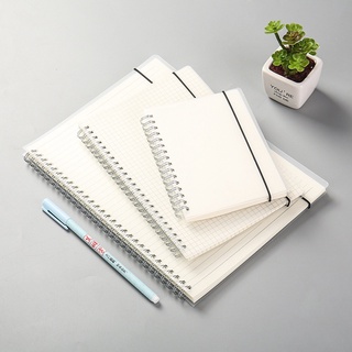 MUJI Sổ Tay PP Dạng Xoắn Khổ A6 / A5 / B5 Có Dây Nịt Dùng Cho Học Sinh / Văn Phòng