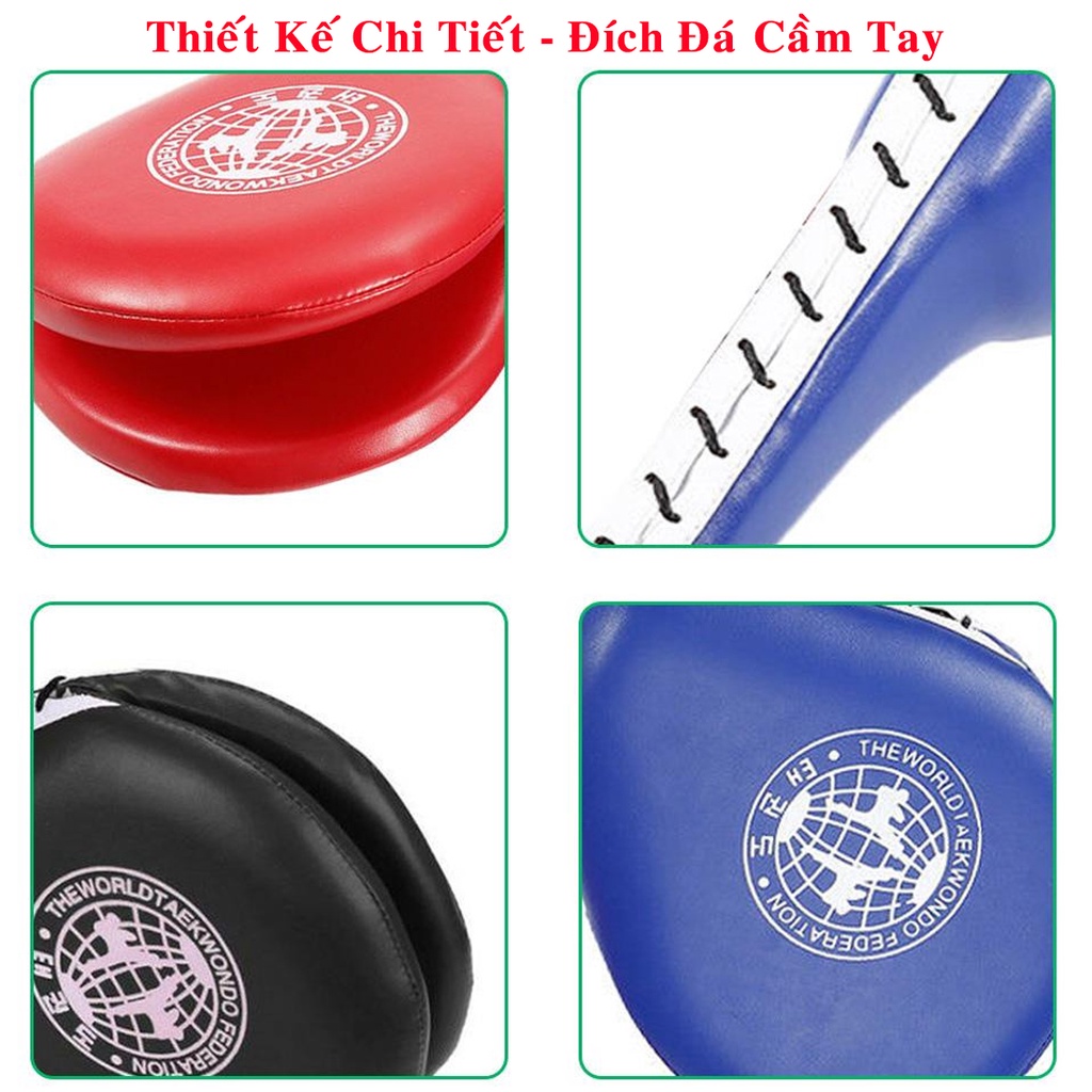 Ảnh Đích Đá Tập Võ Thuật Cầm Tay Taekwondo, Vovinam, Karatedo Bằng Da PU Cao Cấp Cho Trẻ Em - Người Lớn Hãng Amalife 4