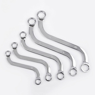 Com * 5x Bộ Cờ Lê Hình Chữ S 10mm đến 19mm Thiết Thực Đôi 12 Điểm Hộp Đầu Dụng Cụ Sửa Chữa Cờ Lê Phong Cách S Cho Bị Tinh Chế