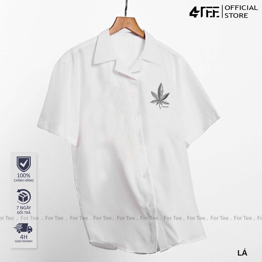Áo sơ mi Basic Unisex form rộng , cổ vest - LÁ