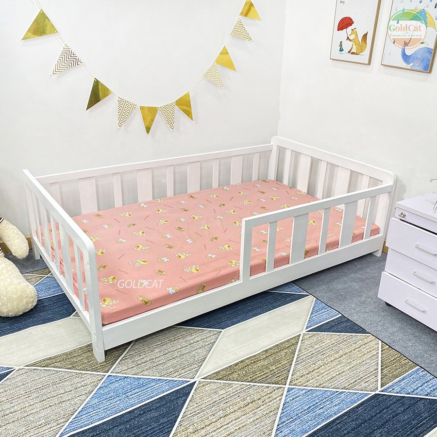 Mô tả Giường Gỗ GOLDCAT Cho Trẻ Từ 2-15 Tuổi Phong Cách Hàn Quốc, Trọng Tải Tối Đa 180kg, Gỗ Quế An Toàn - 7