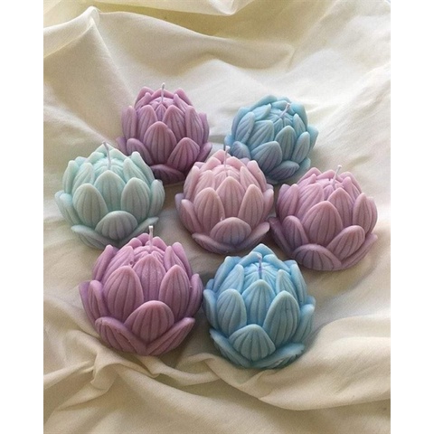 Product image NẾN THƠM THƯ GIÃN CAO CẤP - HÌNH HOA SEN (GIAO MÀU NGẪY NHIÊN NHƯ HÌNH)