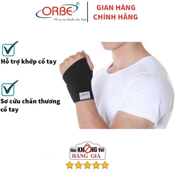❤ Băng thun đai thun quấn bó hỗ trợ cố định cổ tay sau chấn thương ORBE, ĐAI THUN BĂNG THUN QUẤN BẢO VỆ CỔ TAY ORBE